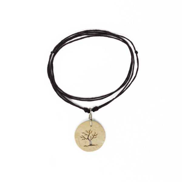 Tree Surfer Coconut Shell Necklace