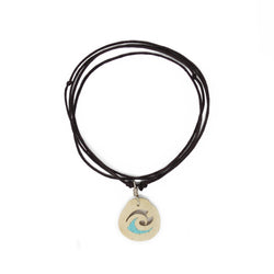 Wave Surfer Coconut Shell Necklace